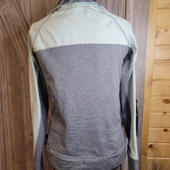 PINK Victoria’s Secret Athleisure Running Jacket 1/4 Zip Mint Green Gray Medium - Picture 7 of 7